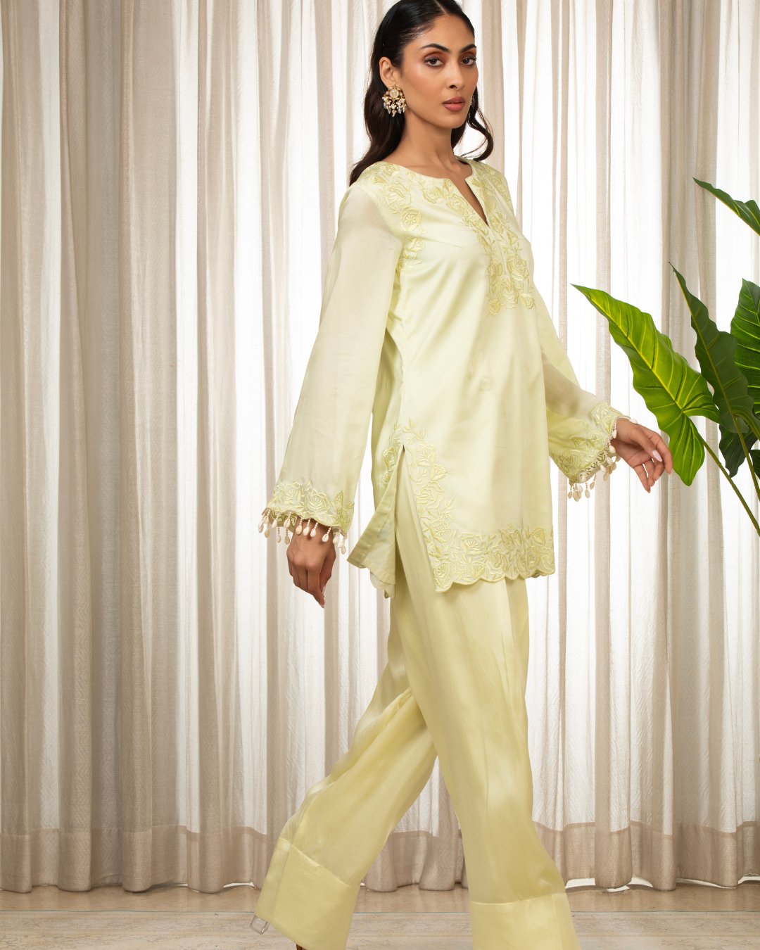 Esha Koul - Butter Yellow Richa Set
