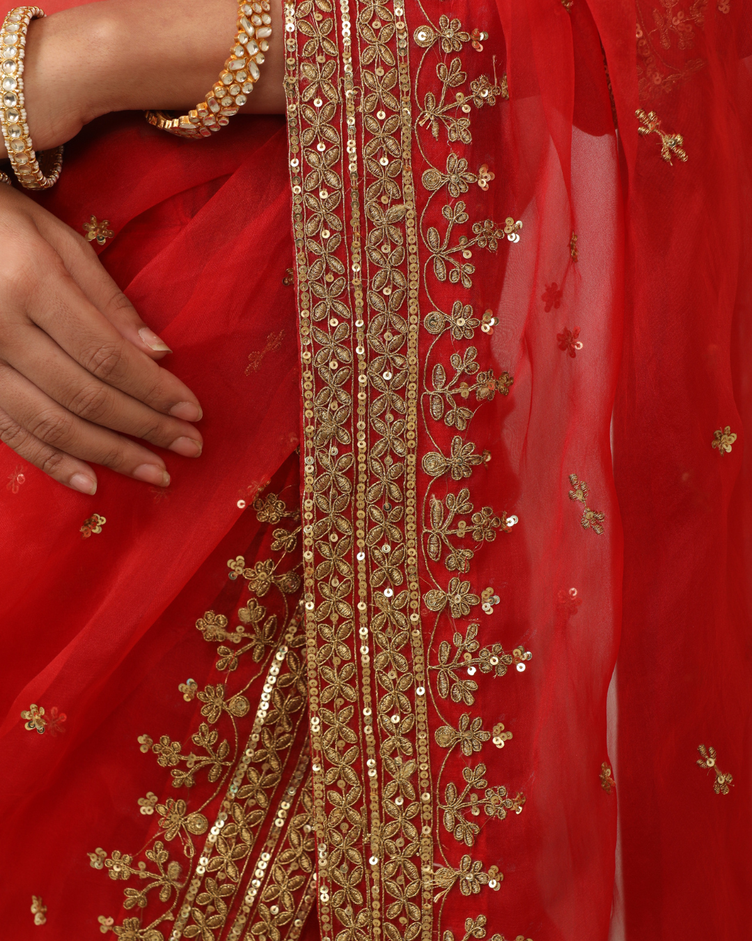 Esha Koul - Laal Andaaz Saree Set