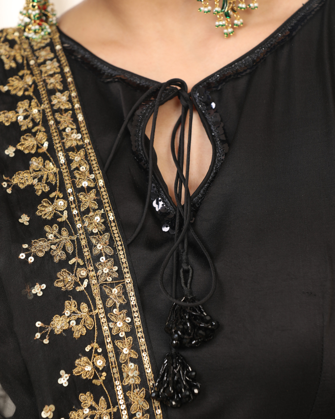 Esha Koul - Siyah Embroidered Salwaar Set
