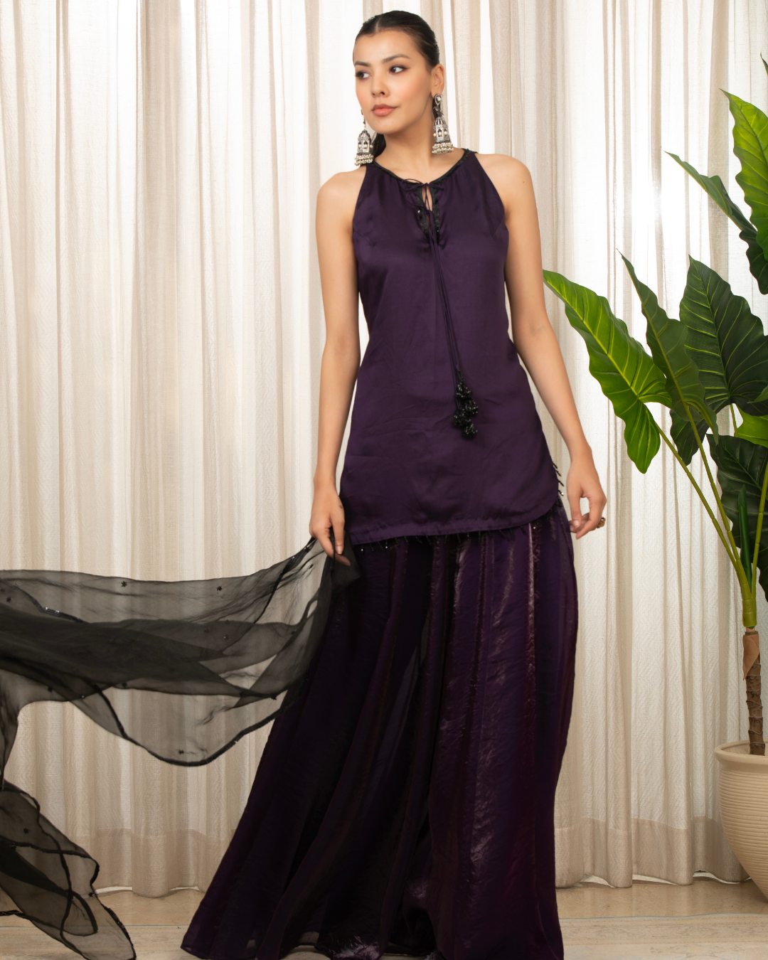 Esha Koul - Jasmine Purplish Sharara Set