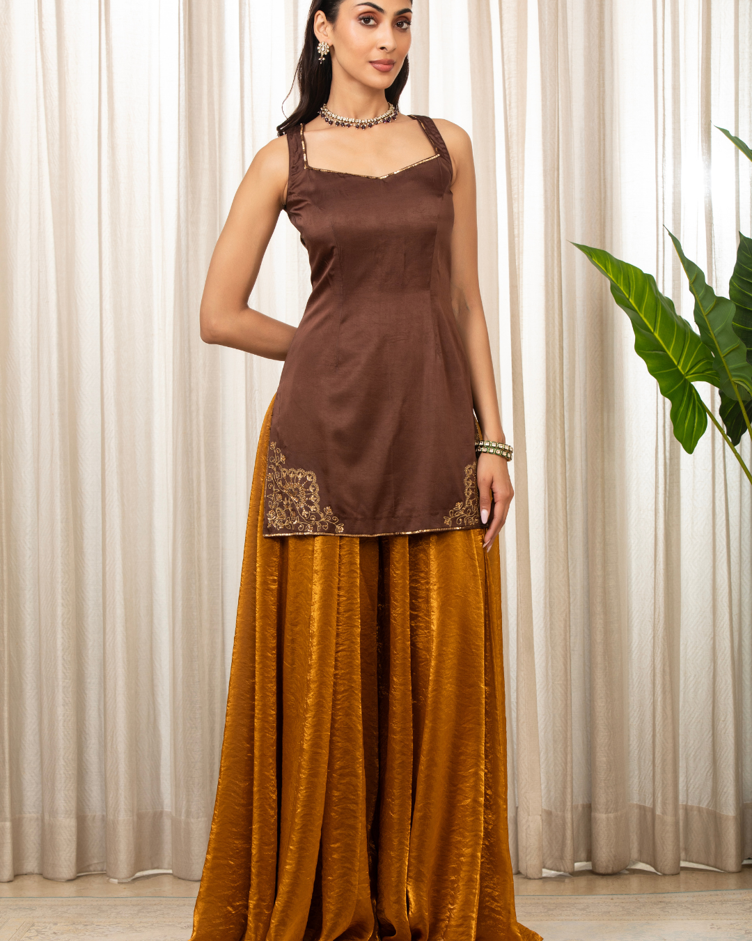 Esha Koul - Jasmine Goldenish Sharara Set