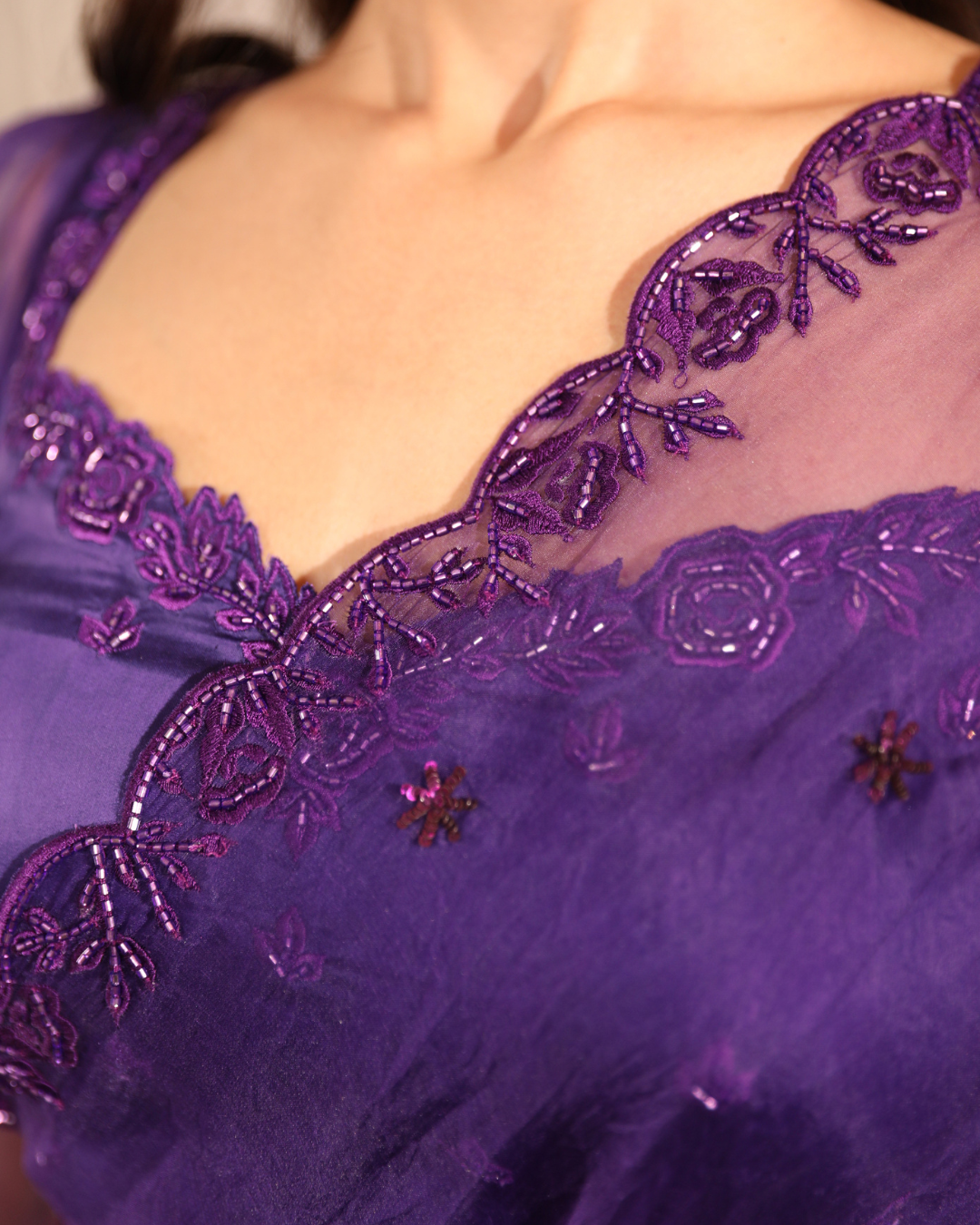Esha Koul - Purple Nyra Saree Set