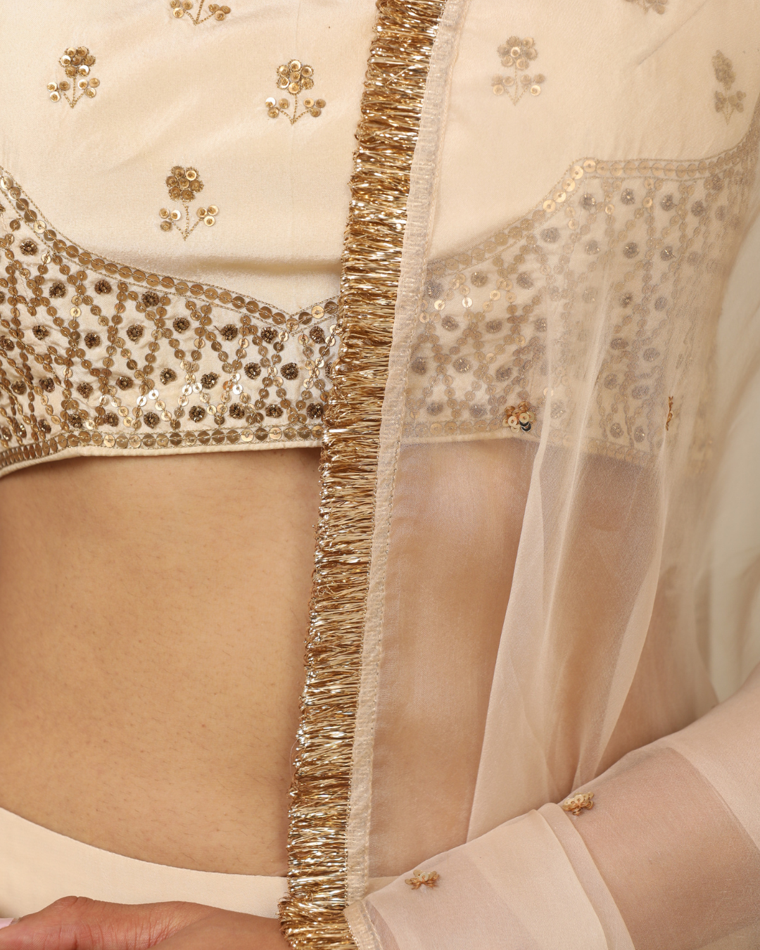 Esha Koul - Cream Lehenga Set
