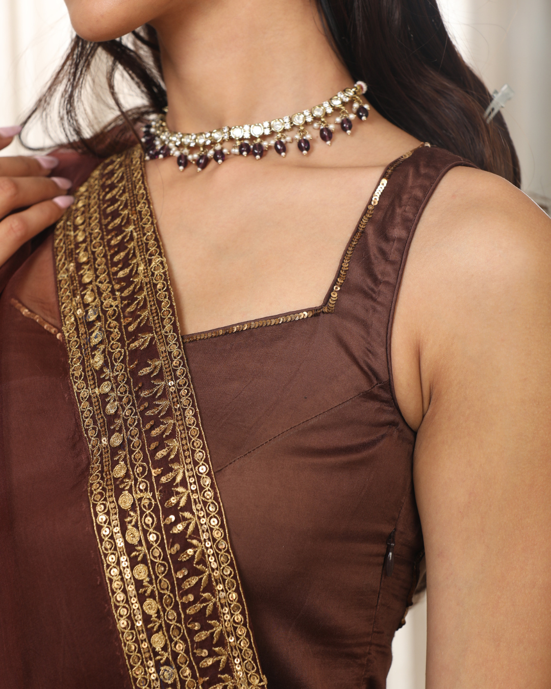 Esha Koul - Jasmine  Embroidered Kurta Set