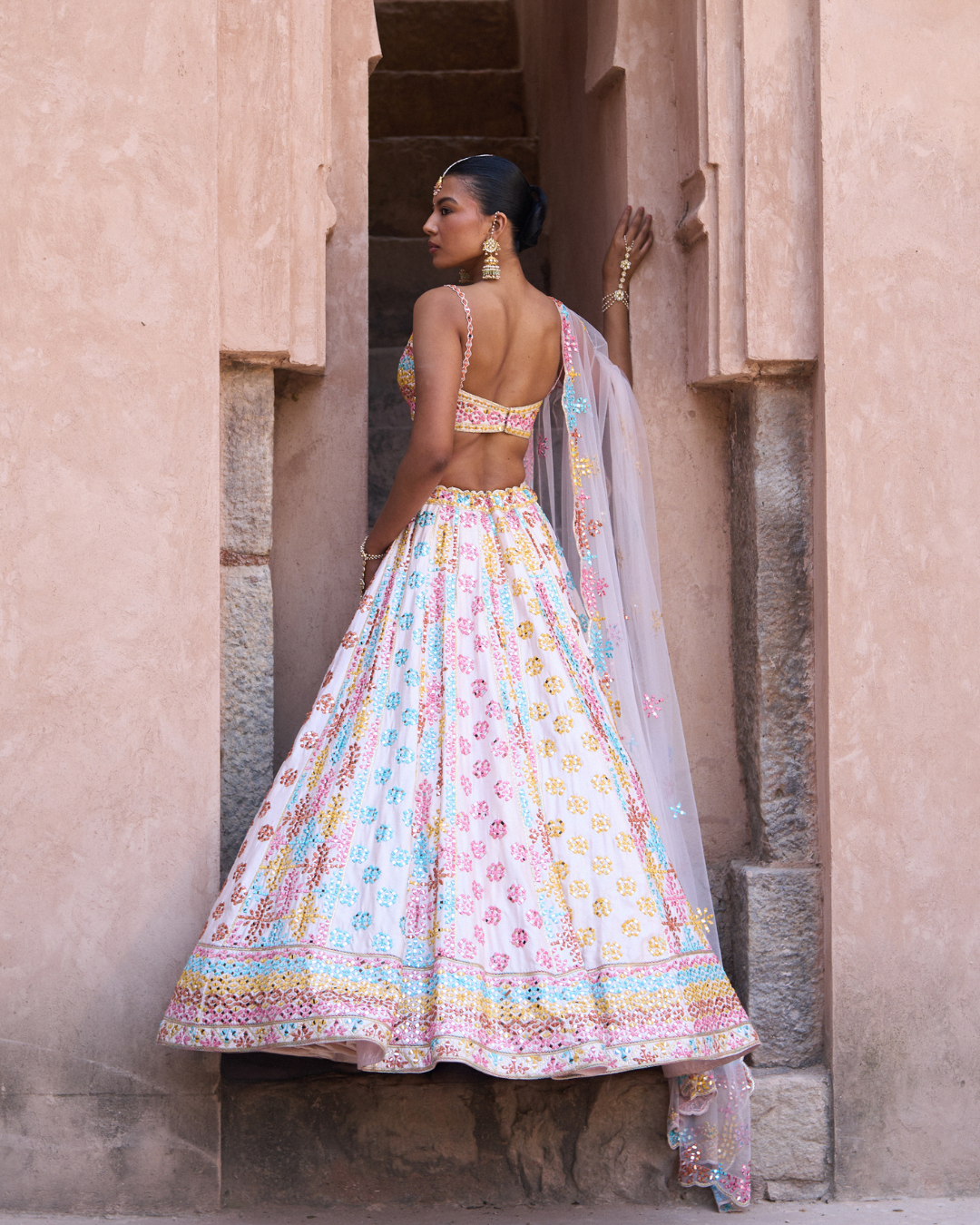 Angad Singh - PHOOL — Blush Pink Raw Silk Lehenga Set From Zariya