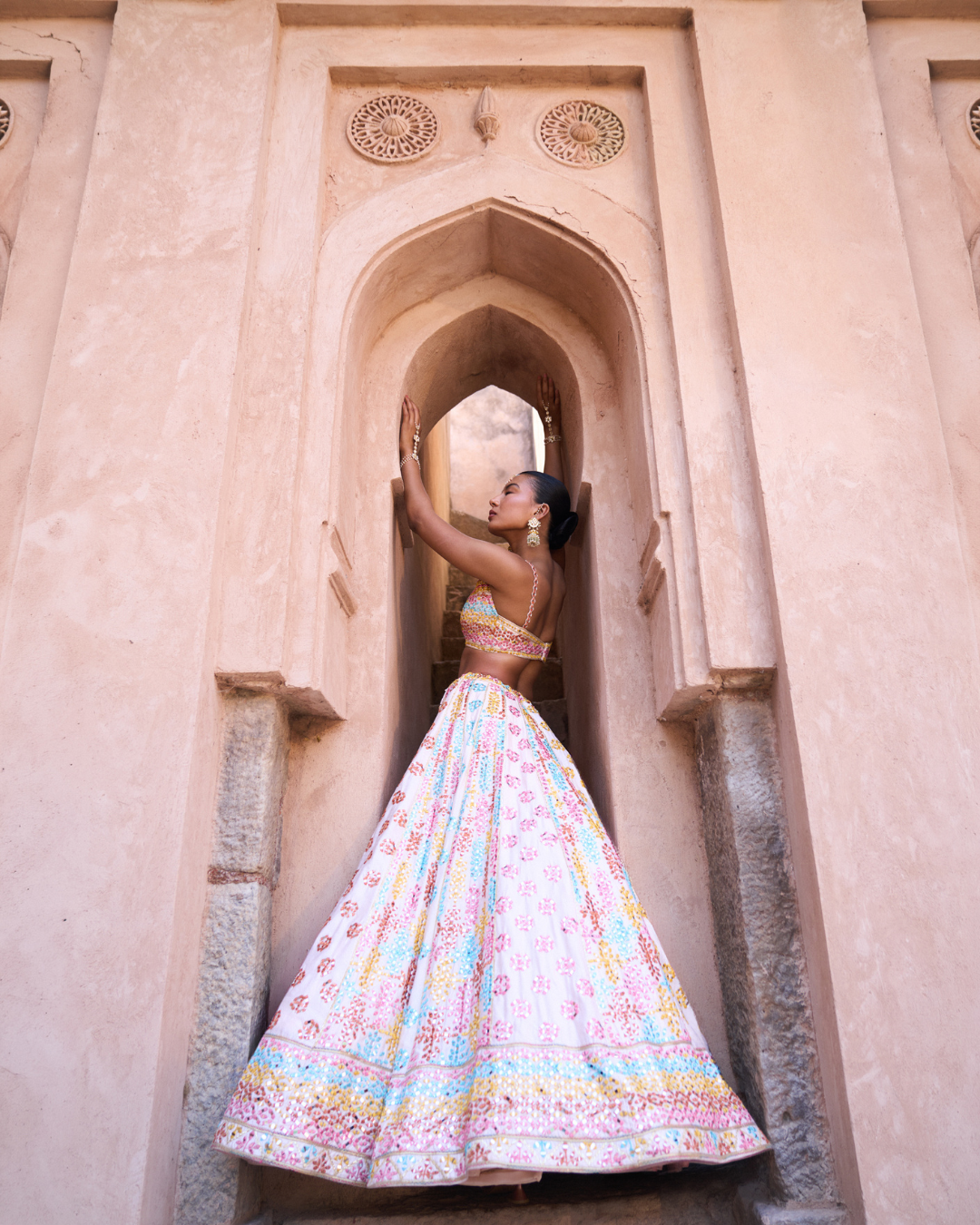 Angad Singh - PHOOL — Blush Pink Raw Silk Lehenga Set From Zariya