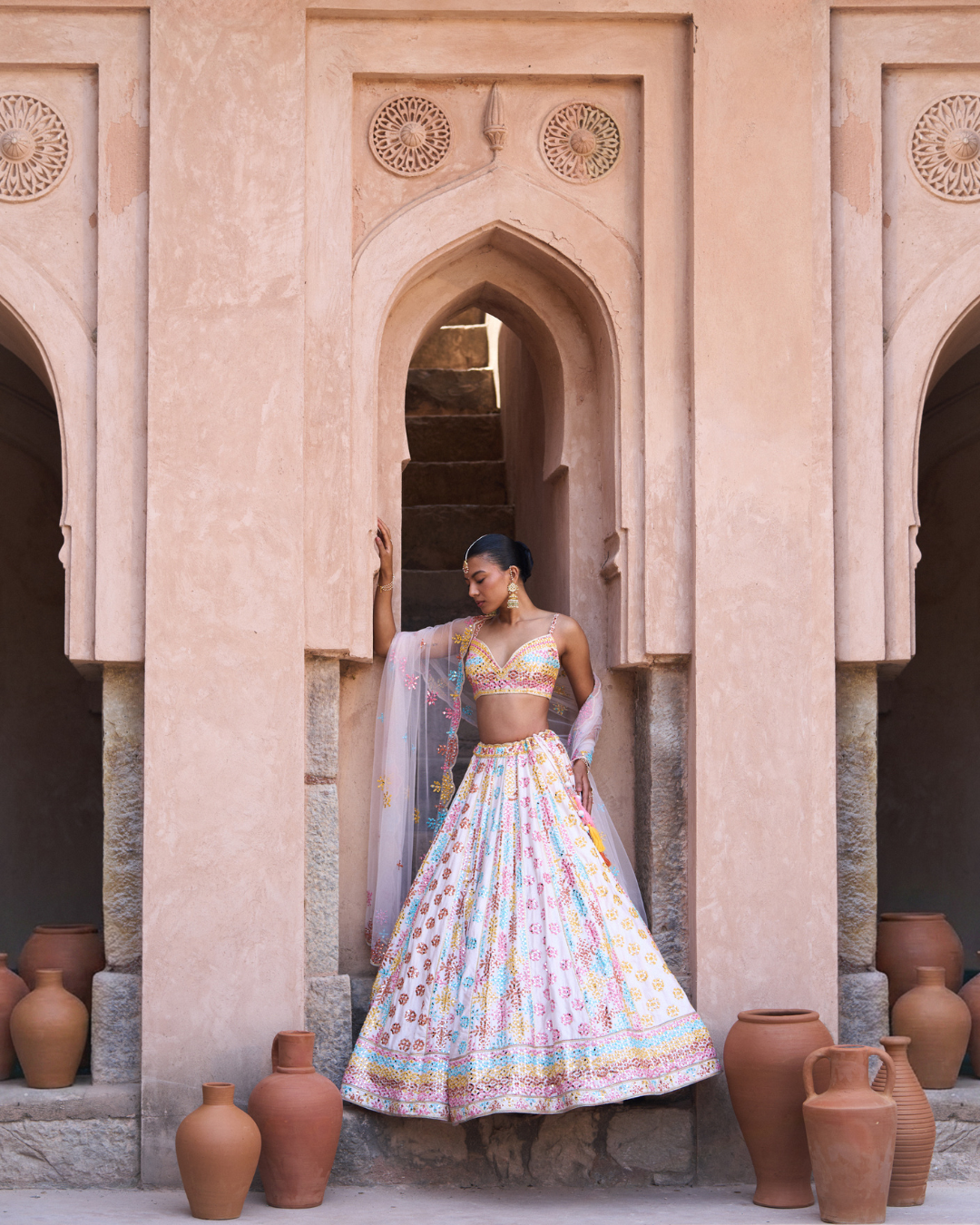 Angad Singh - PHOOL — Blush Pink Raw Silk Lehenga Set From Zariya