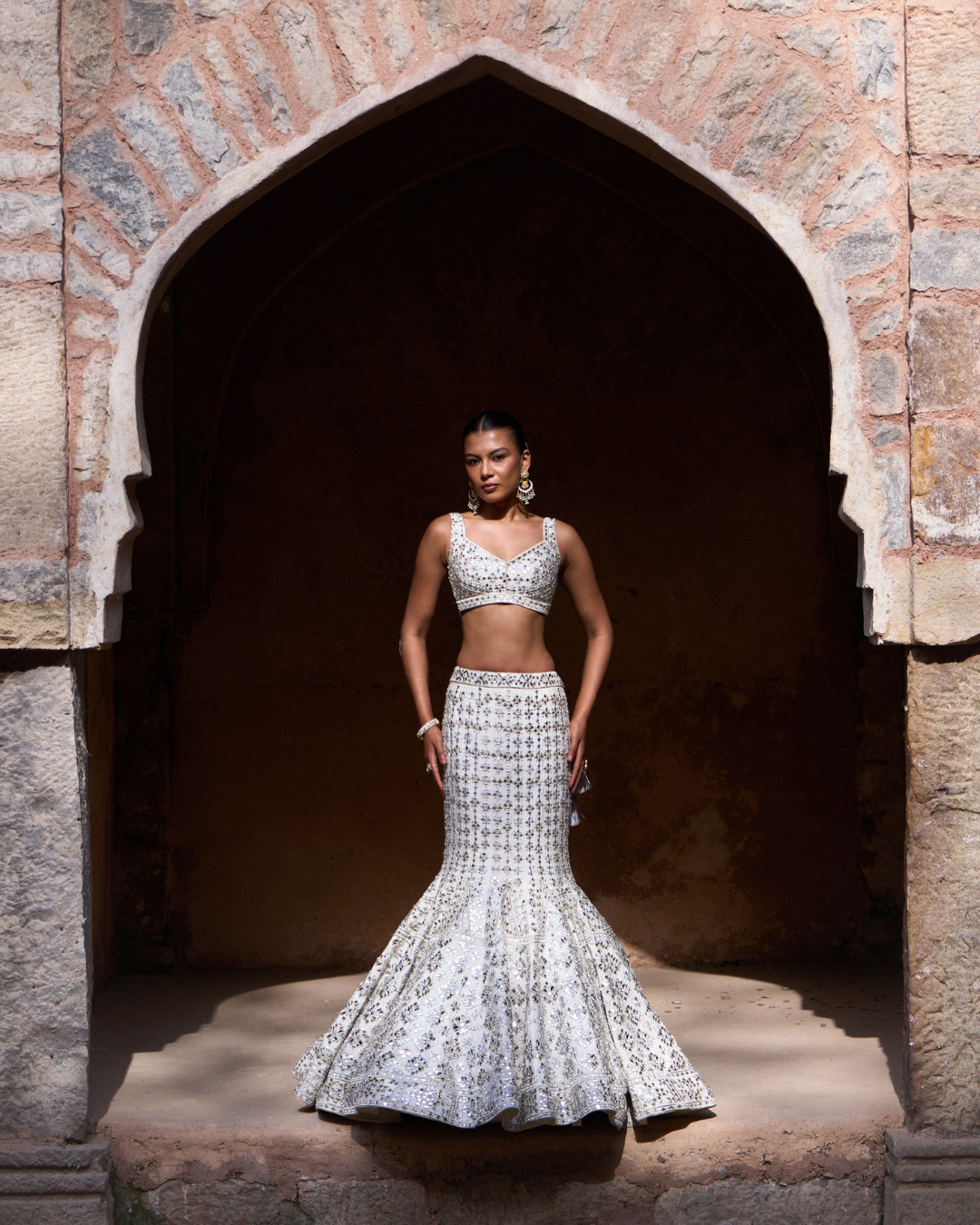 Angad Singh - NIRMAL — Ivory Raw Silk Lehenga Set From Zariya