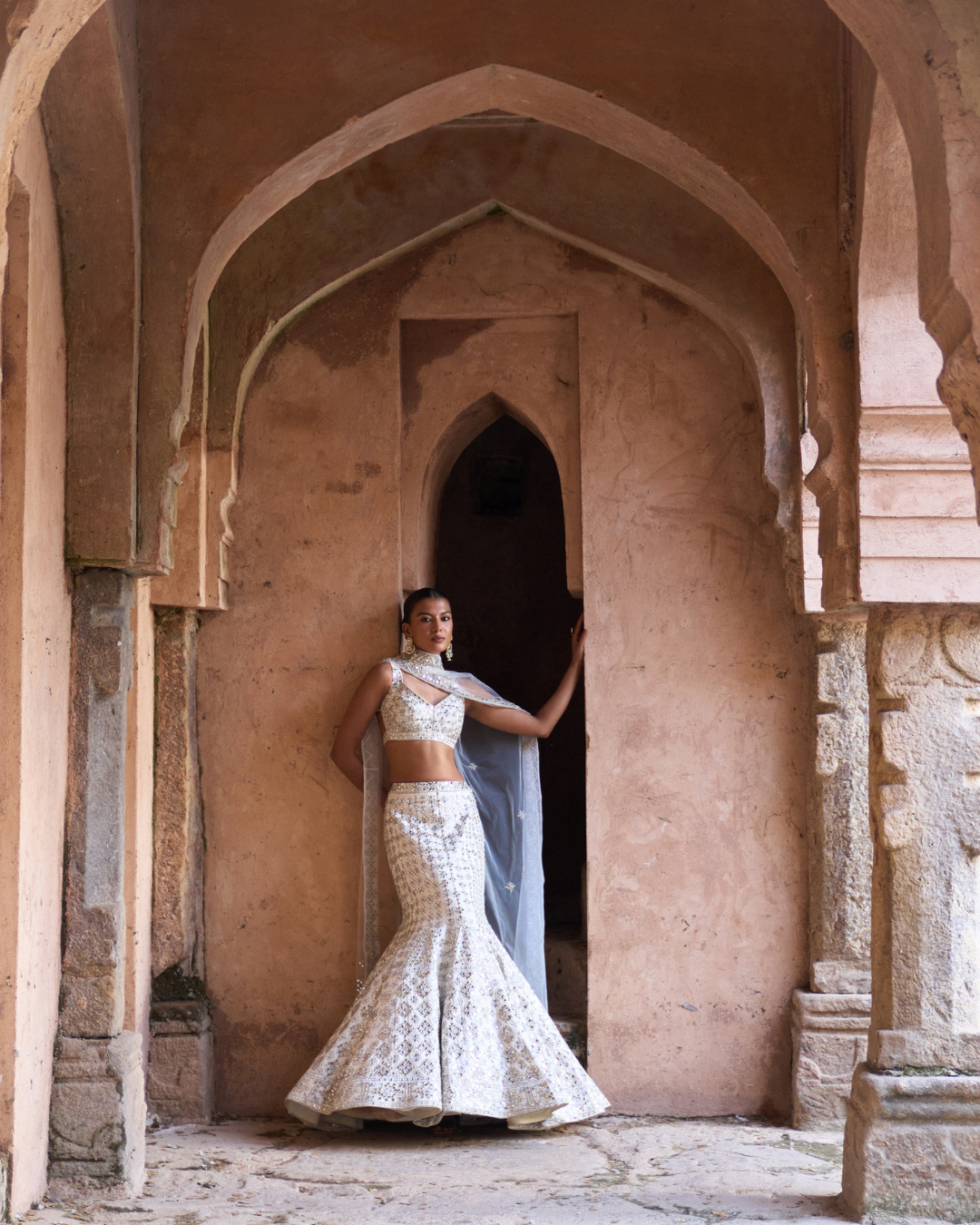 Angad Singh - NIRMAL — Ivory Raw Silk Lehenga Set From Zariya