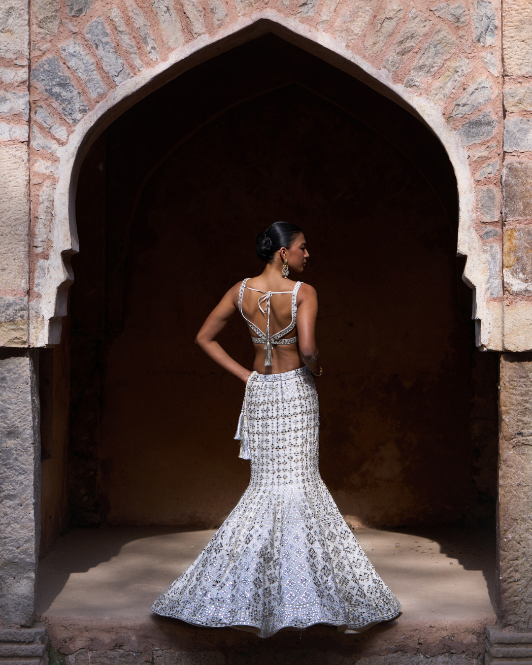 Angad Singh - NIRMAL — Ivory Raw Silk Lehenga Set From Zariya