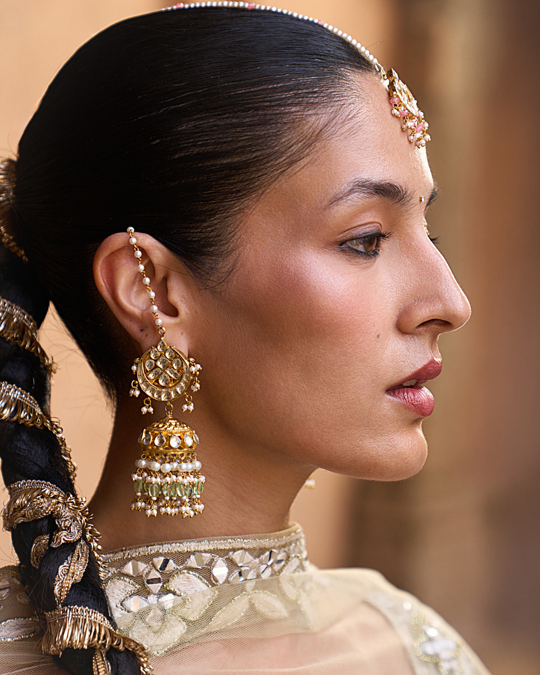 Angad Singh - BASANT —  Golden Beige Net Lehenga Set From Zariya