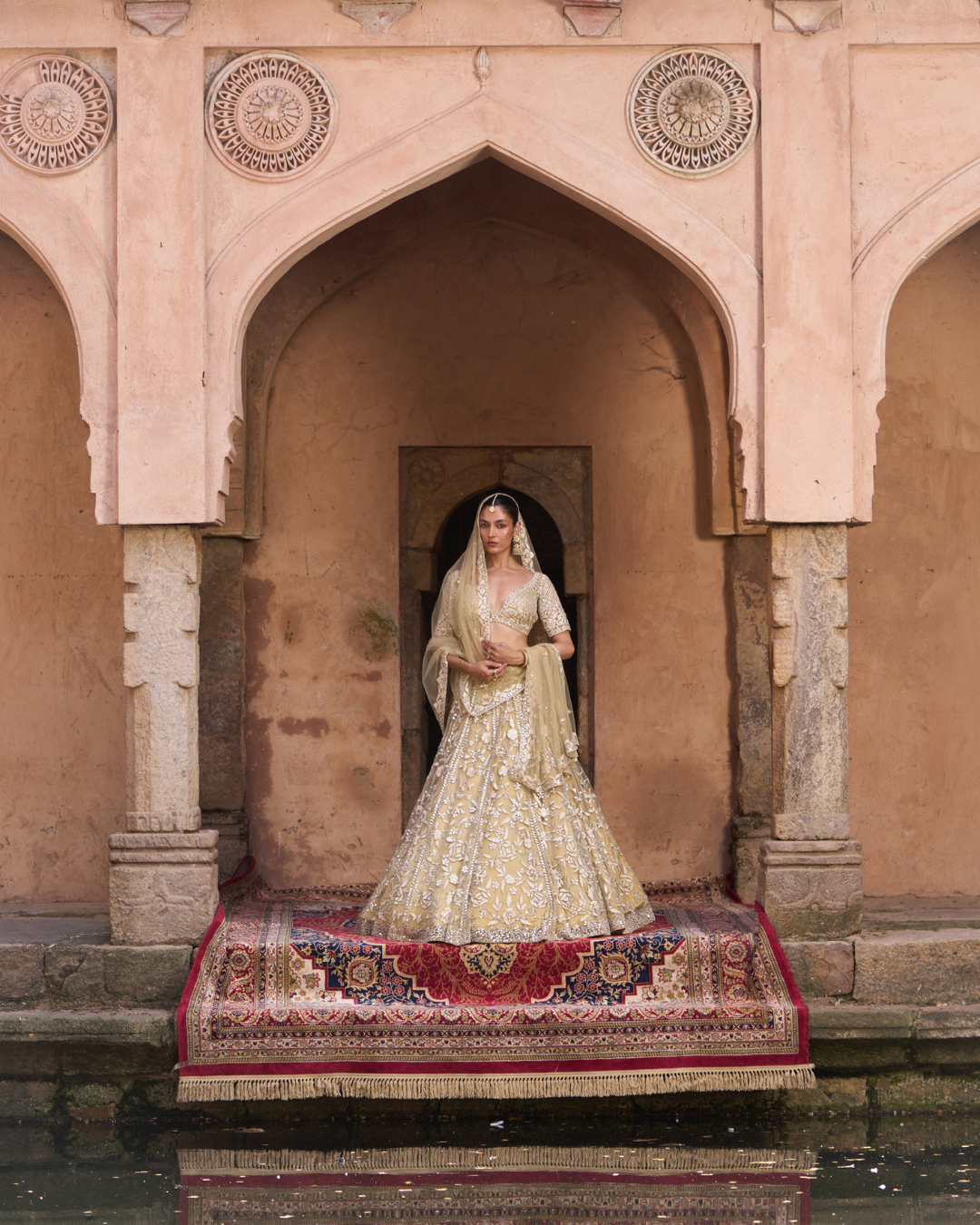 Angad Singh - BASANT —  Golden Beige Net Lehenga Set From Zariya