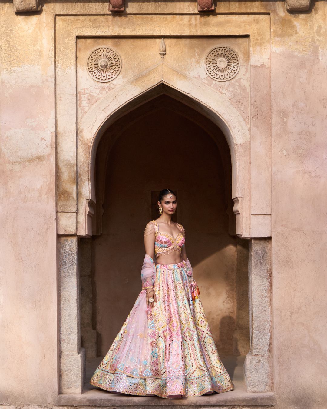 Angad Singh - SAVERA — Multi Raw Silk Lehenga Set From Zariya