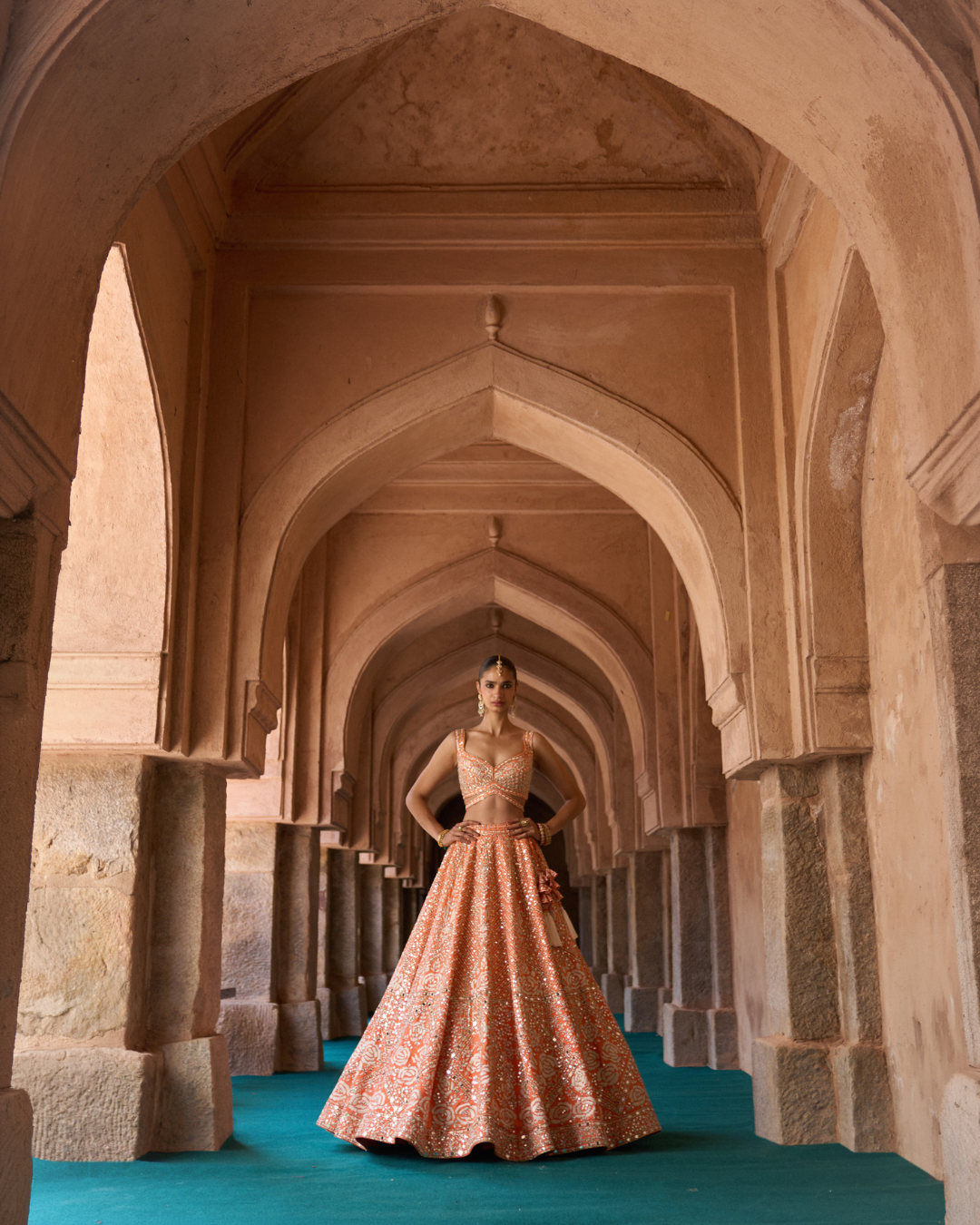 Angad Singh - SURAJ — Orange Raw Silk Lehenga Set From Zariya