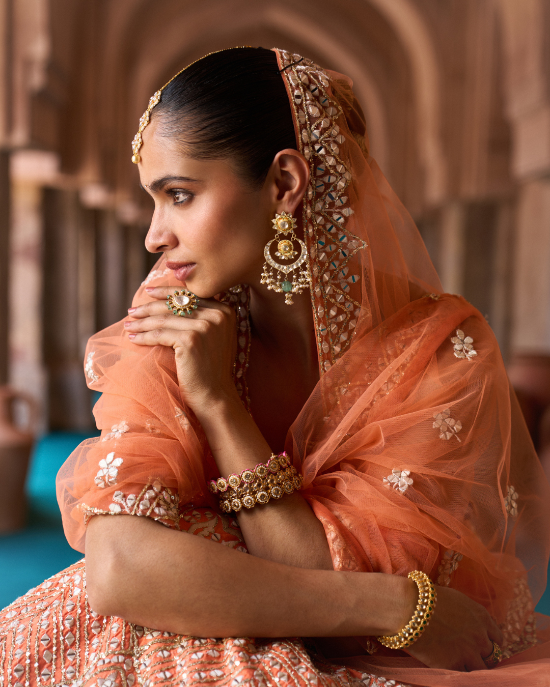 Angad Singh - SURAJ — Orange Raw Silk Lehenga Set From Zariya