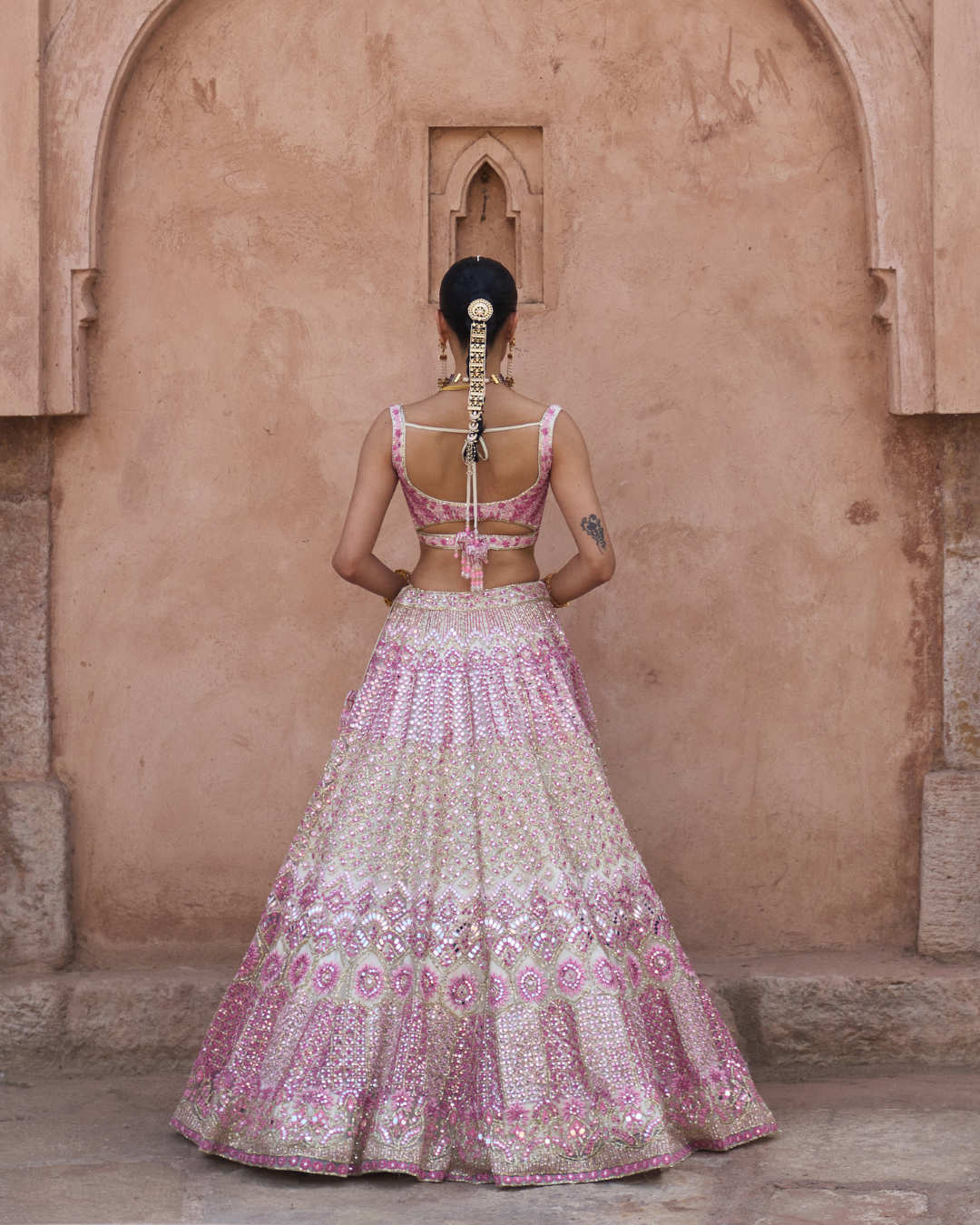 Angad Singh - GULAAB — Ivory Net Lehenga Set From Zariya