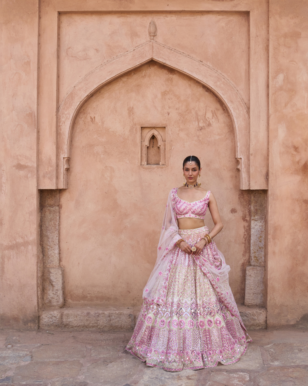 Angad Singh - GULAAB — Ivory Net Lehenga Set From Zariya
