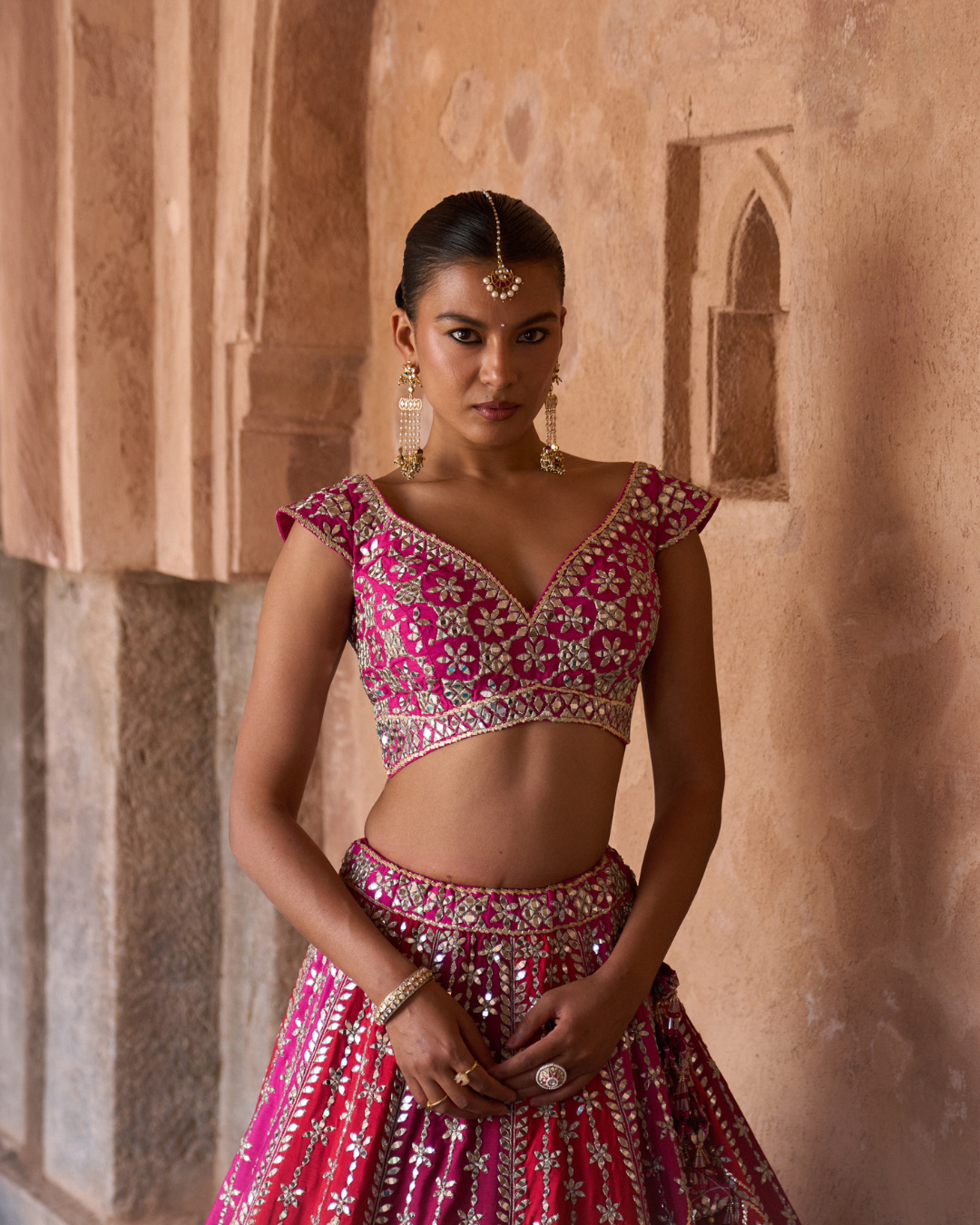 Angad Singh - AGNI — Multicolored Raw Silk Lehenga Set From Zariya