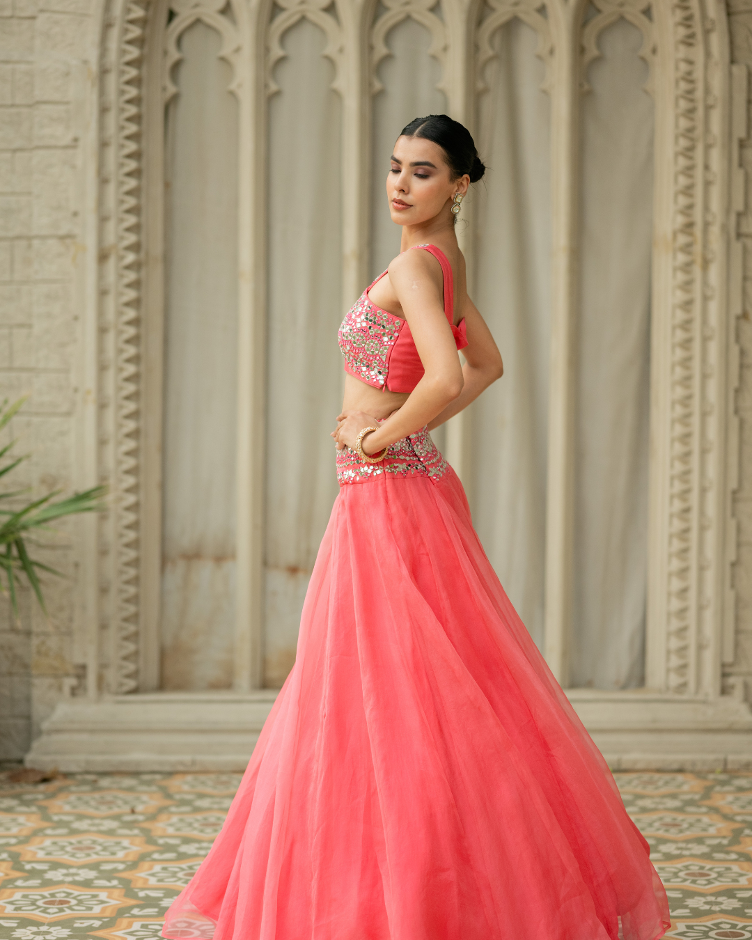 Esha Koul - Pink Skirt Set From Mirror