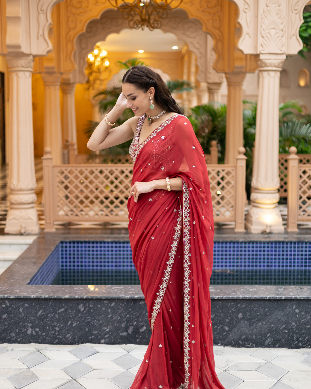 Esha Koul - Gajjri Saree Set From Mirror