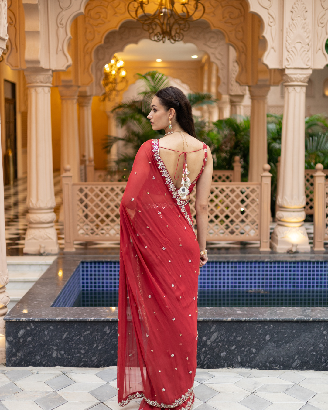 Esha Koul - Gajjri Saree Set From Mirror