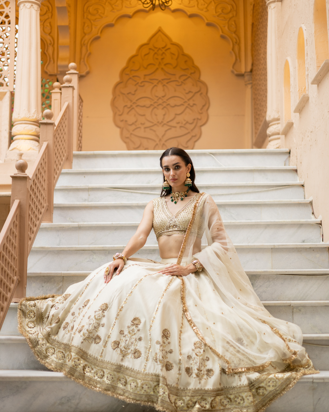 Esha Koul - Off white lehenga set From Mirror