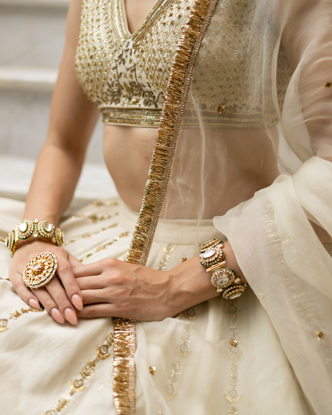 Esha Koul - Off white lehenga set From Mirror