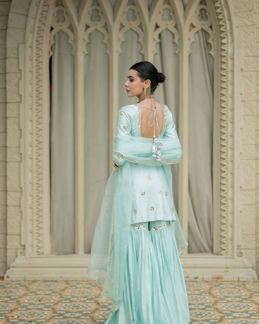 Esha Koul - Baby blue sharara set From Mirror