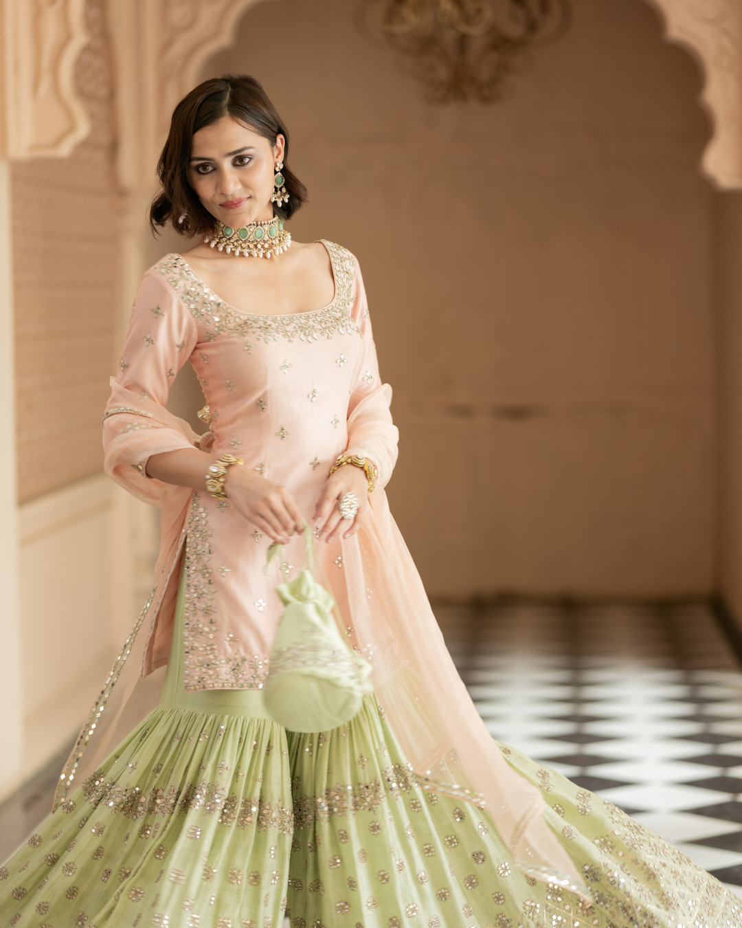 Esha Koul - Pink Skirt Set From Mirror