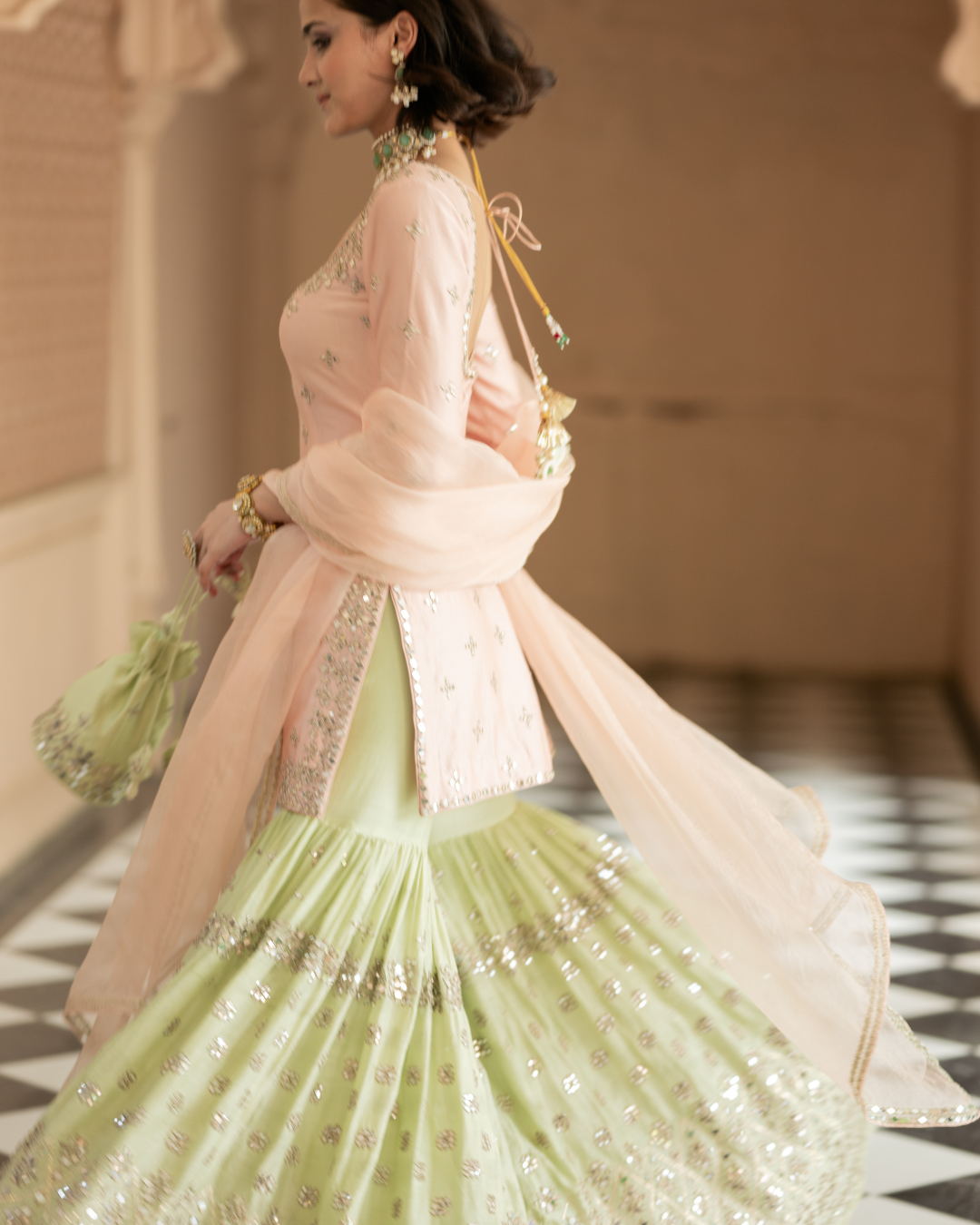 Esha Koul - Pink Skirt Set From Mirror