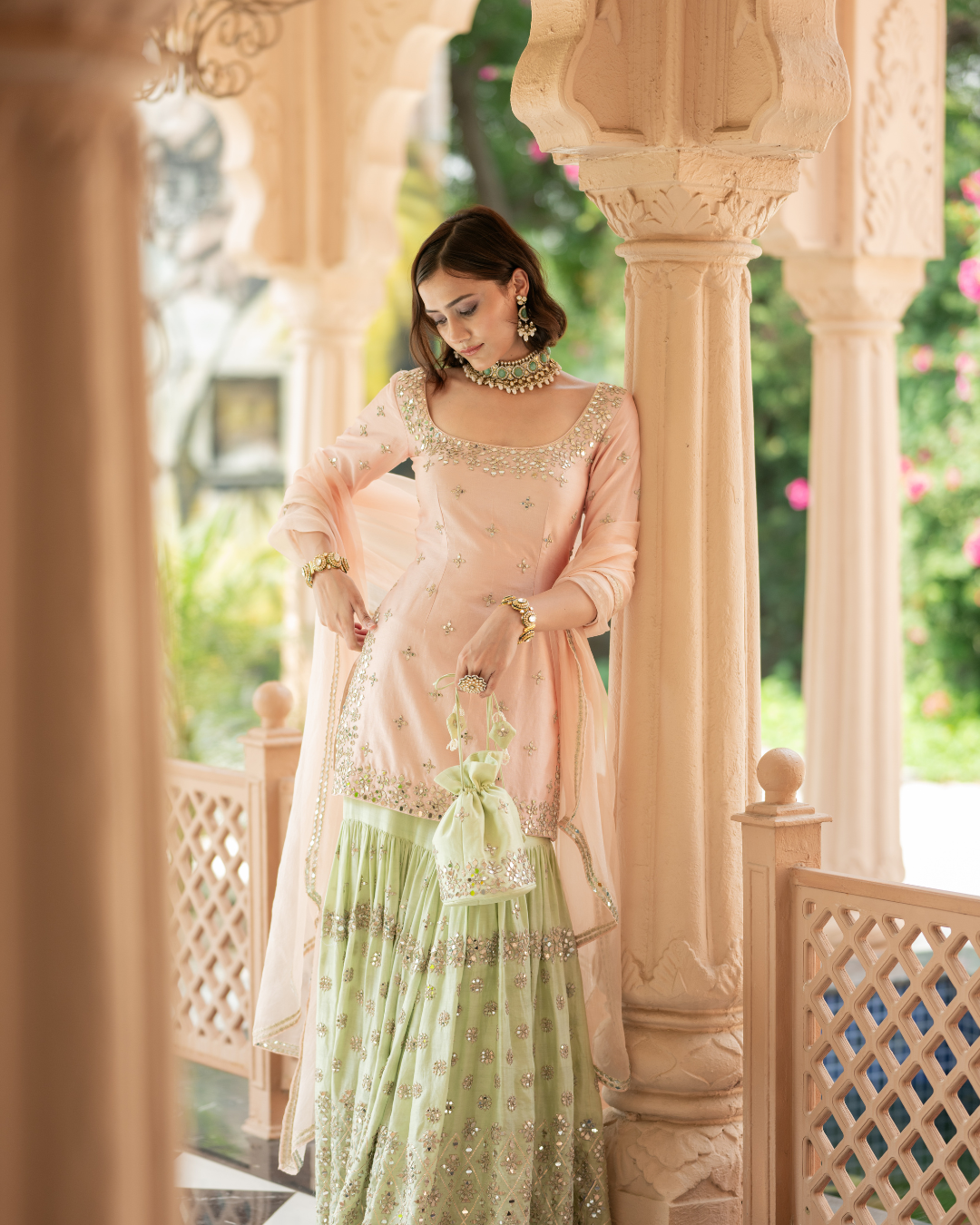 Esha Koul - Pink Skirt Set From Mirror