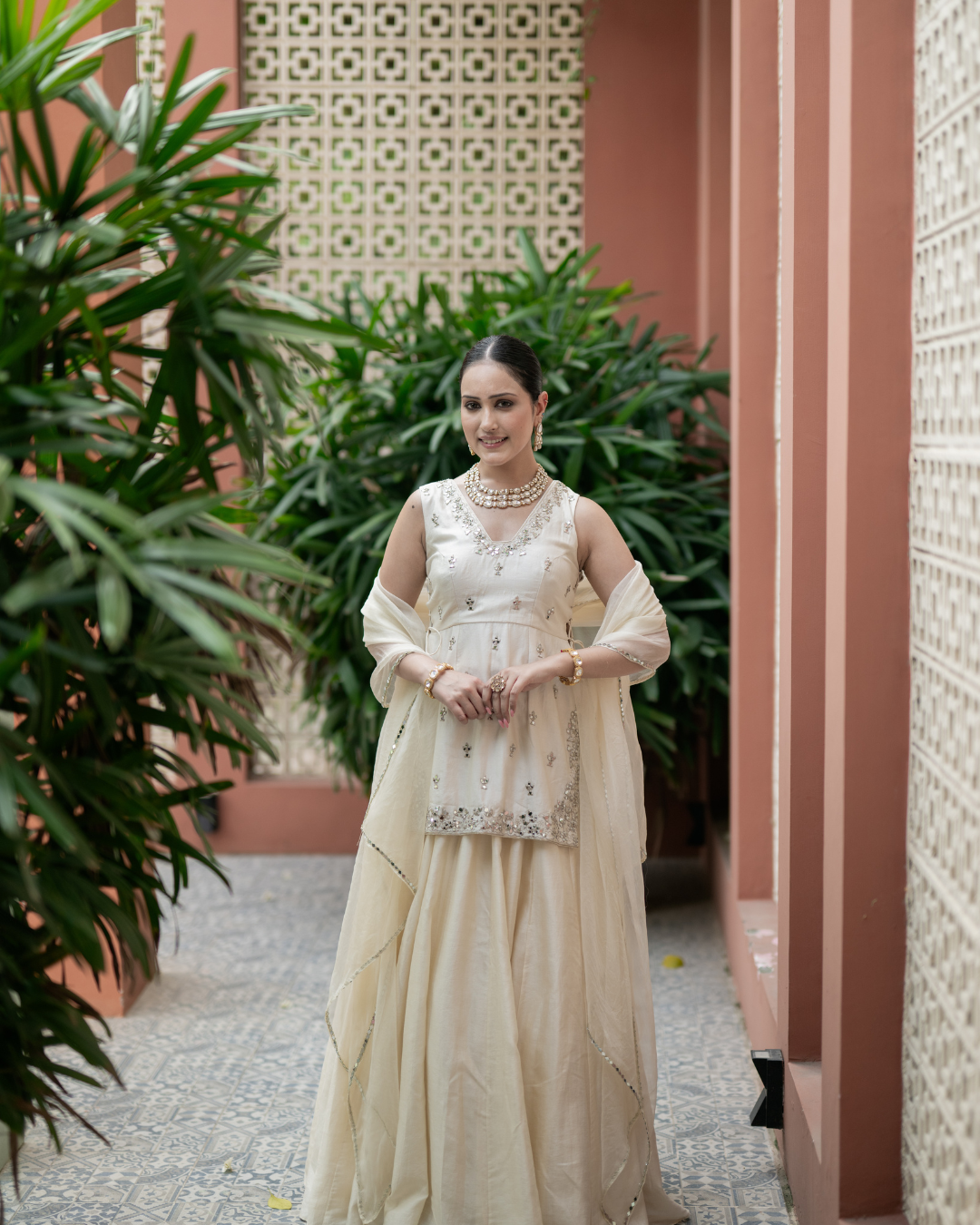 Esha Koul - Off white lehenga set From Mirror