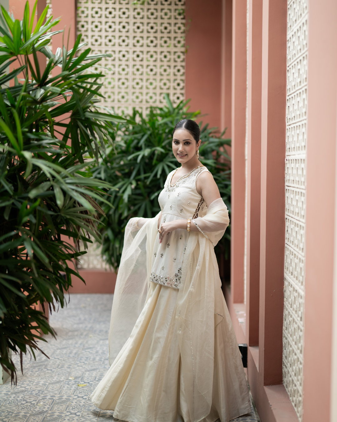 Esha Koul - Off white lehenga set From Mirror