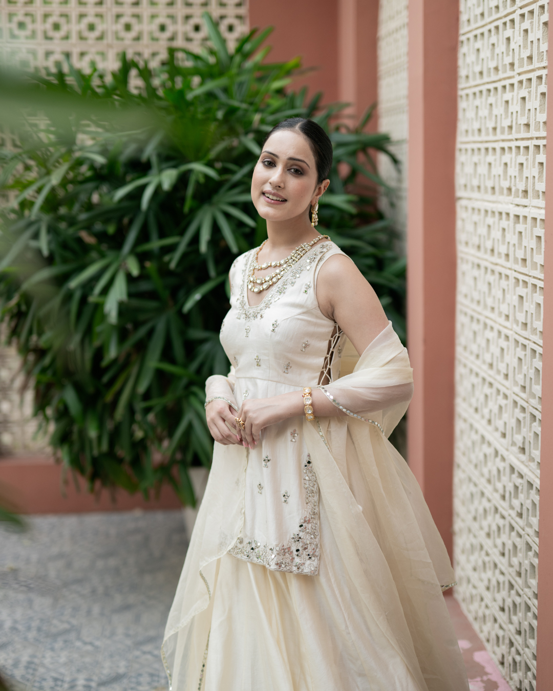 Esha Koul - Off white lehenga set From Mirror