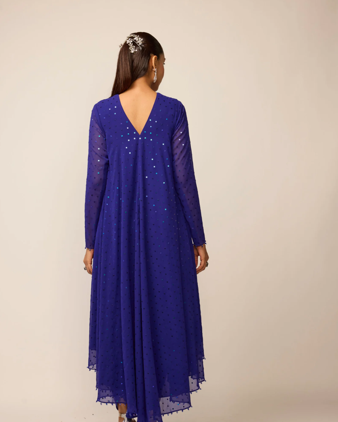 Vvani Vats - Cocktail Blue Dhoti Kurta Set From Ziya