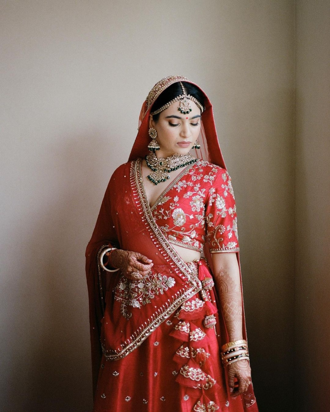Isa by Dolly Wahal - Red Bridal Lehenga From Bridal