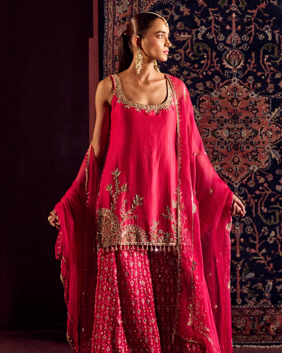 Prevasu - Rani Pink Sharara Set From Raabta