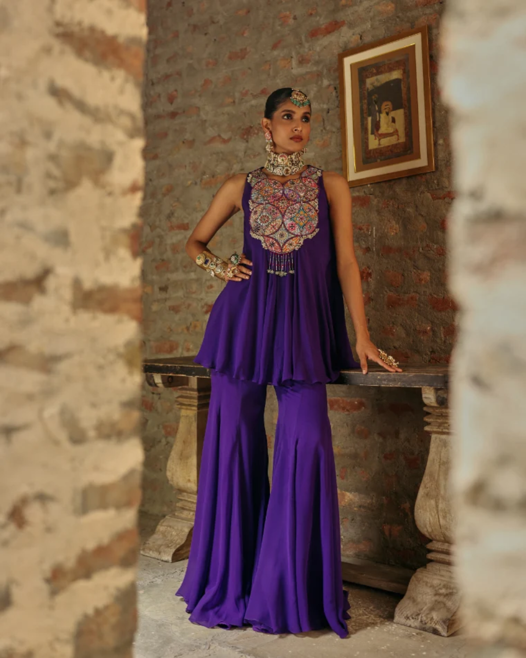 Label Moni K - Mandala Sharara Suit From Naqsh