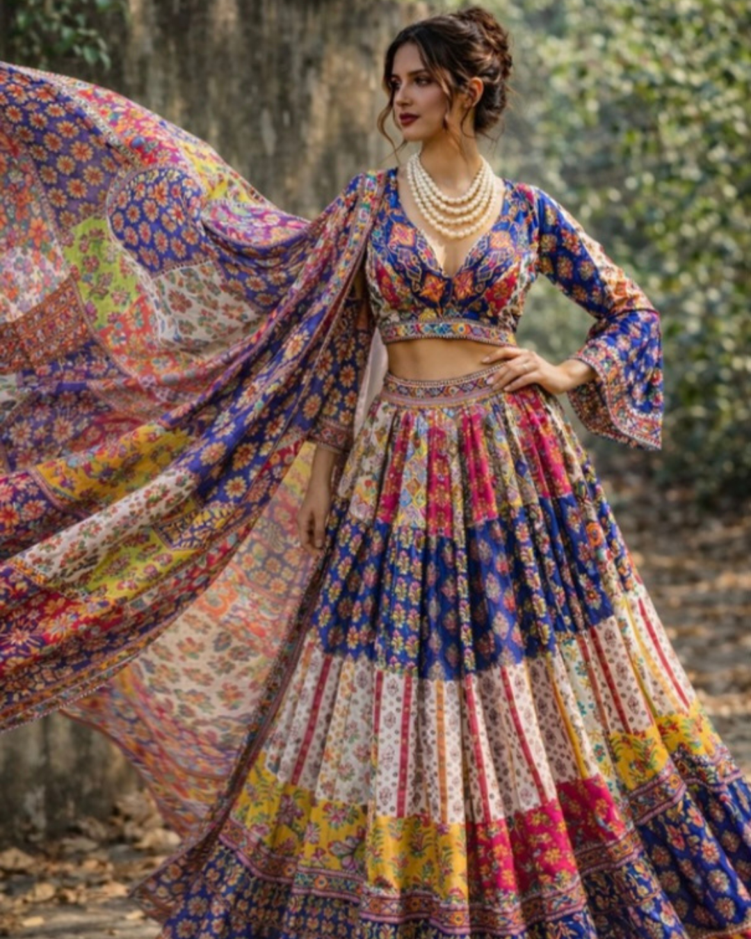Banjara Trail - Patwork Mirror Lehenga