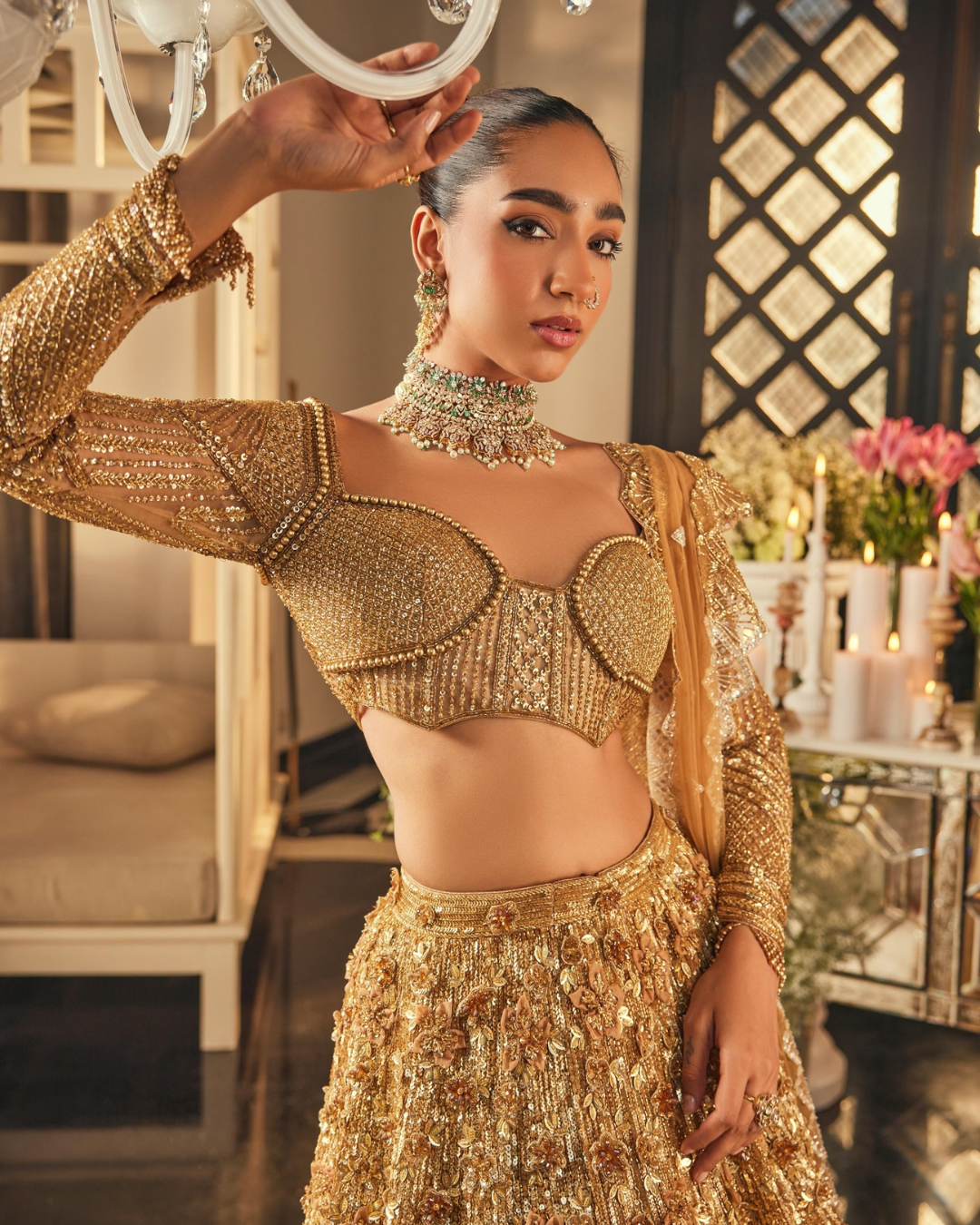 Isa by Dolly Wahal - Ombre Gold & Silver Lehenga From Bridal