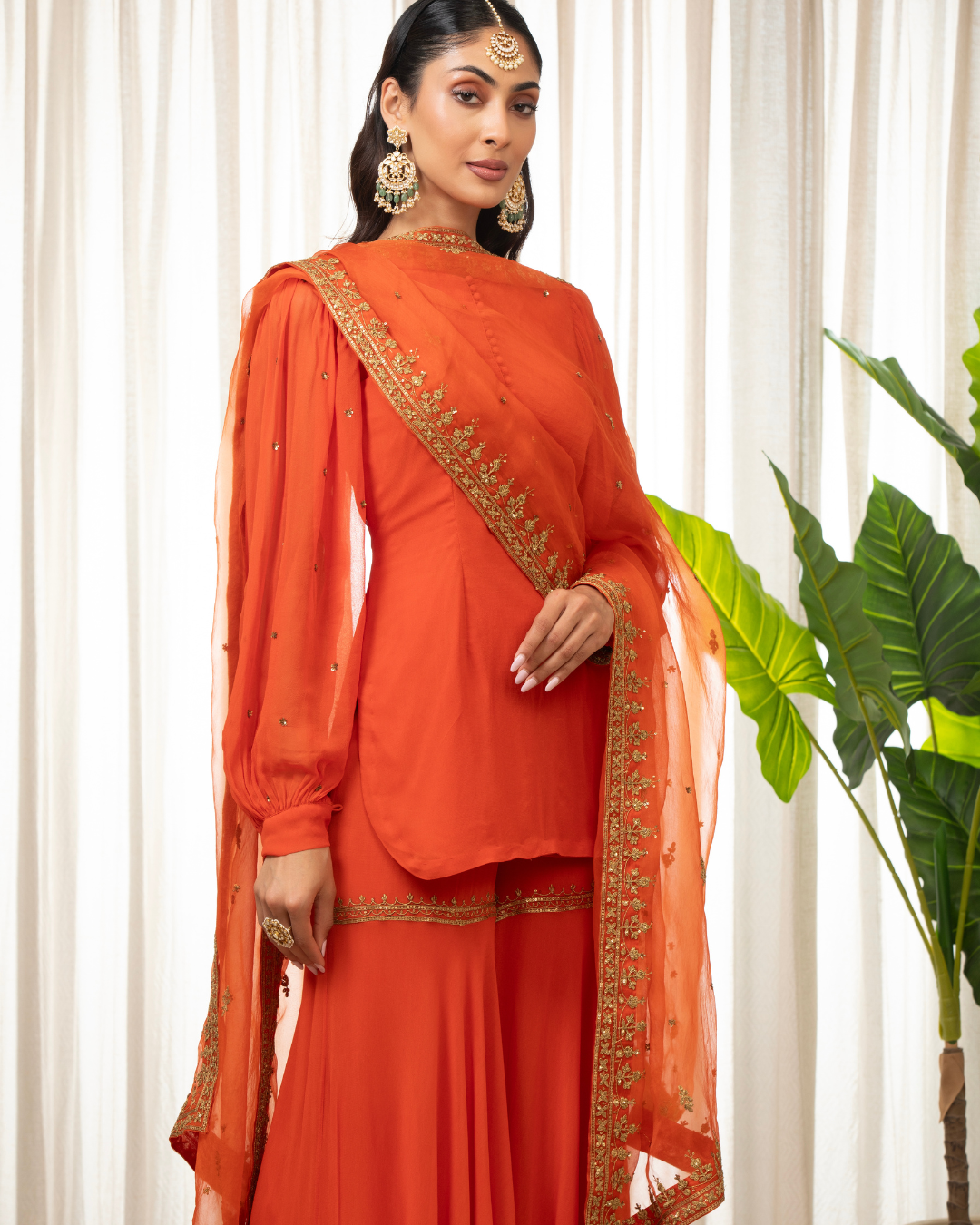 Esha Koul - Rust Dilkash Kurta Set