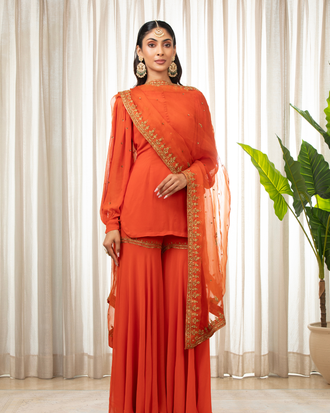 Esha Koul - Rust Dilkash Kurta Set