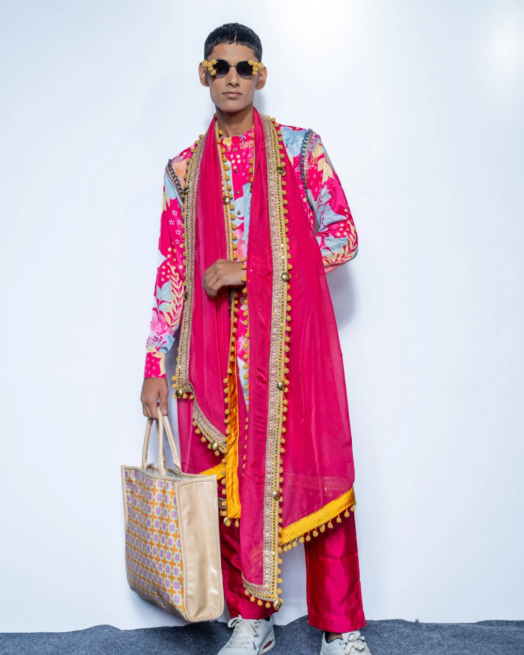 Rishi and Vibhuti - Canvas Collar Kurta Set From Rock & Roll