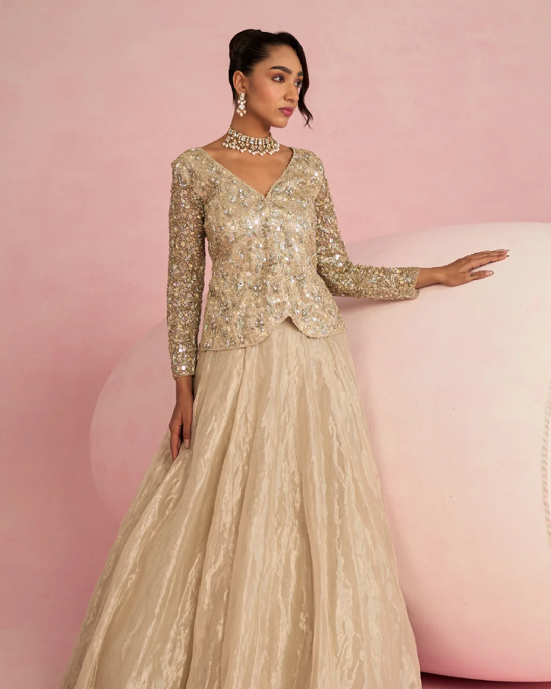 Prevasu - Ivory Jacket Set From Solene