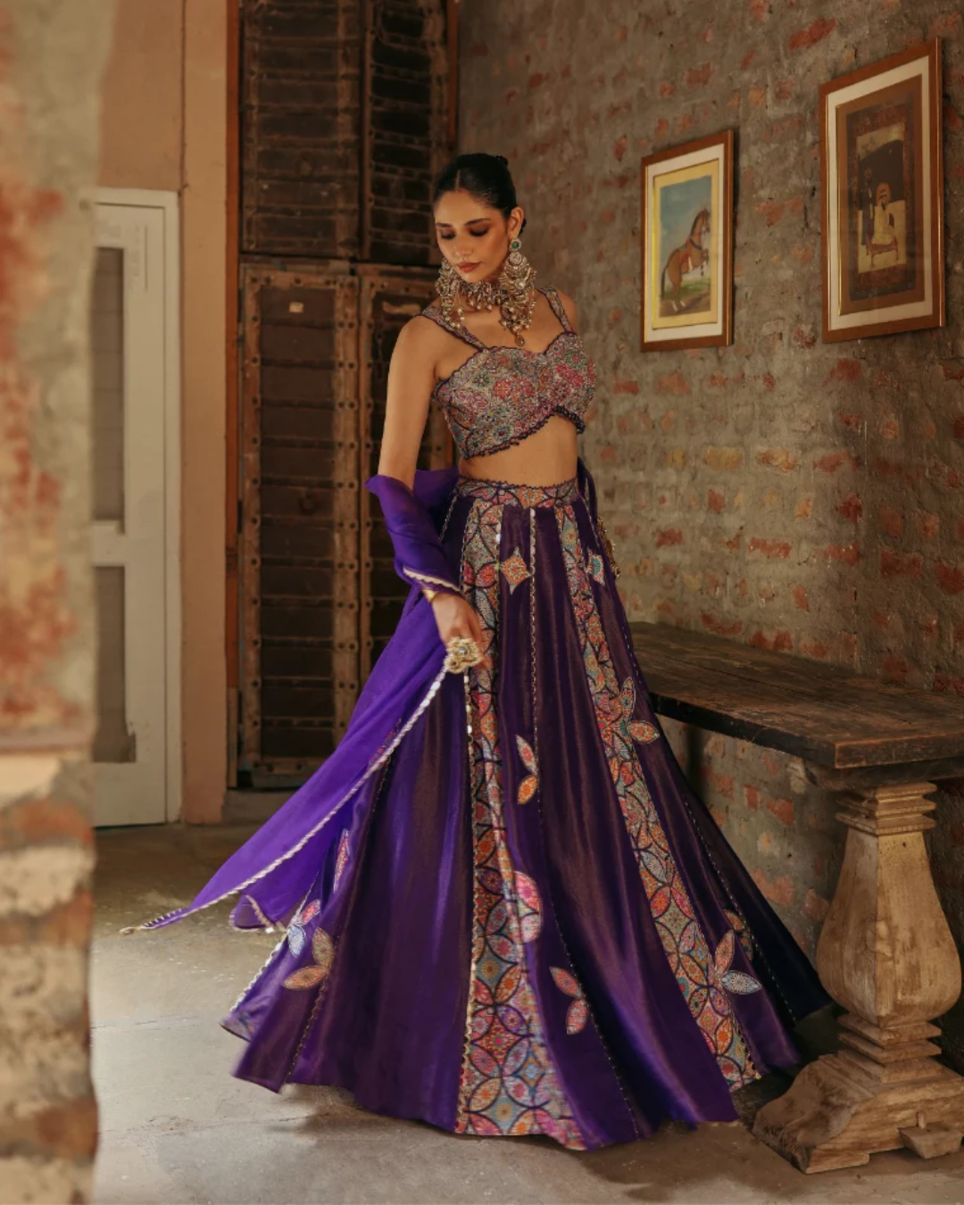 Label Moni K - Ameera Skirt Set From Naqsh