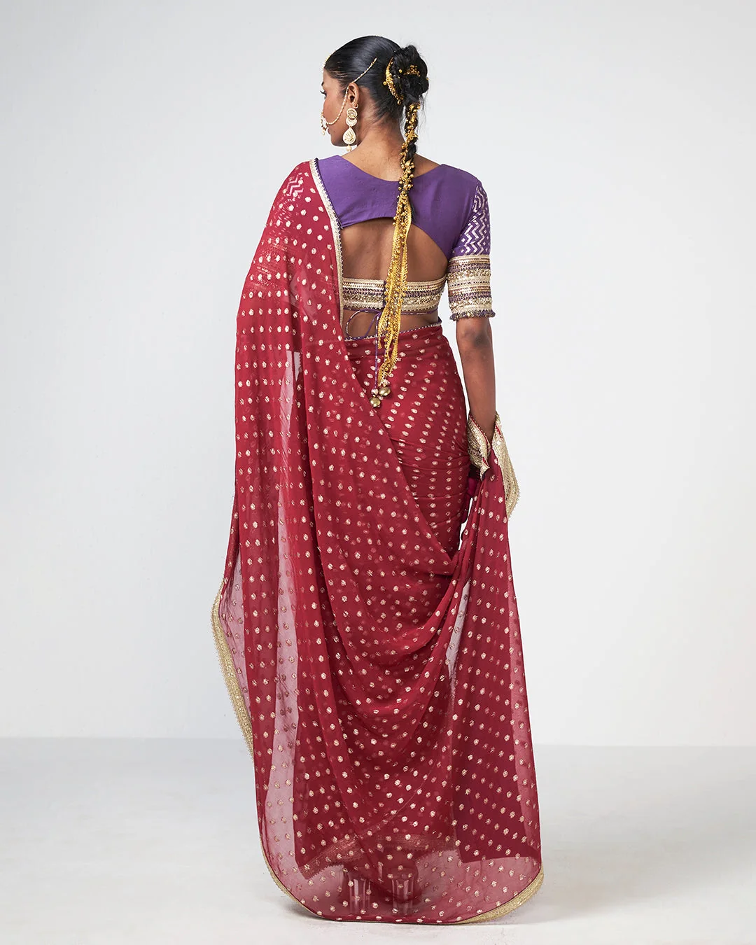 Rishi and Vibhuti - Cherry Dewk Saree From Gulon Ke Rang