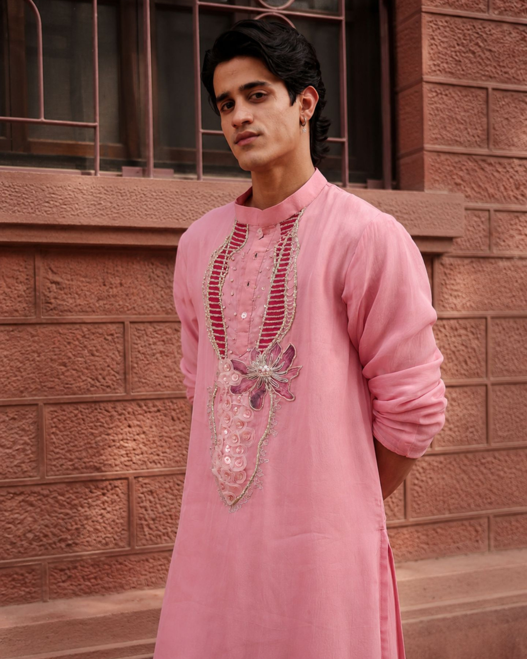 Rishi and Vibhuti - Blush Nawab Kurta From Ek Main Aur Ek Tu