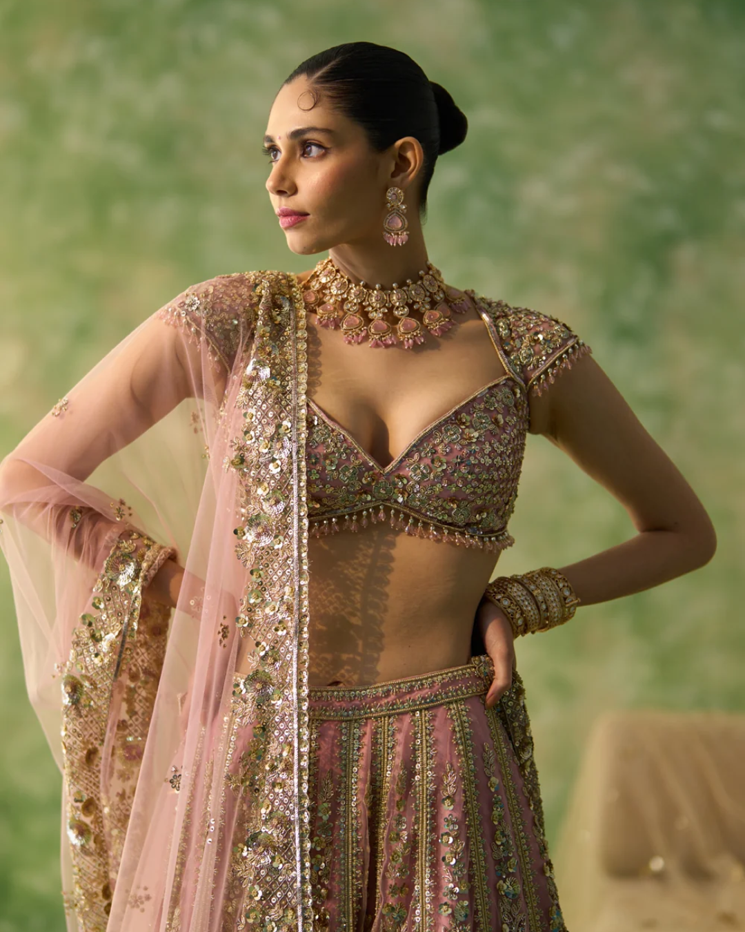 Prevasu - Pink Naira Lehenga Set From Silsila