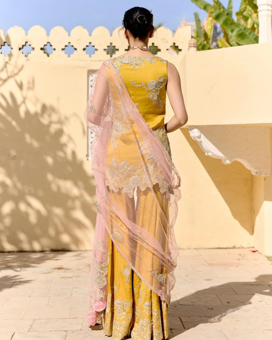 Osaa By Adarsh - Canary Yellow Sharara Set From SAFAR