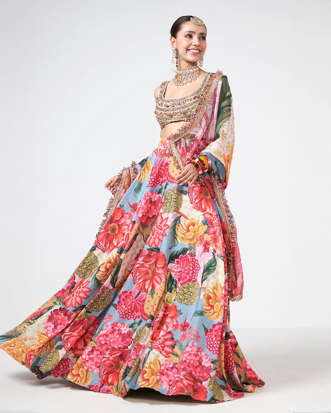 Rishi and Vibhuti - Gul-Bagh Lehnga From Gulon Ke Rang
